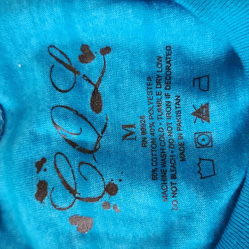 NWOT Panda Texting Graphic Tee Shirt Blue - Picture 2 of 4